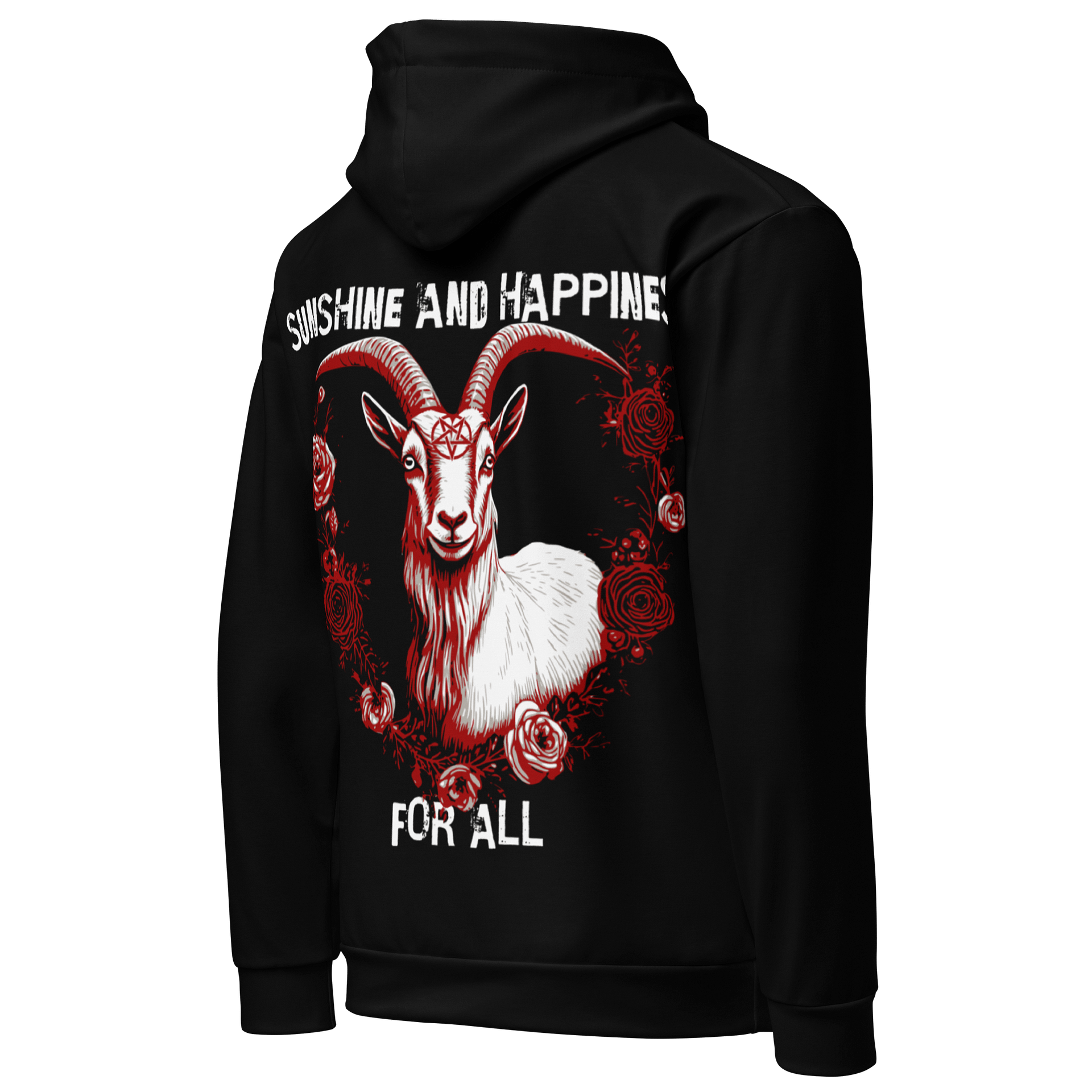Baphomet Sunshine and Happiness Unisex Hoodie - Red Edition product image (5)