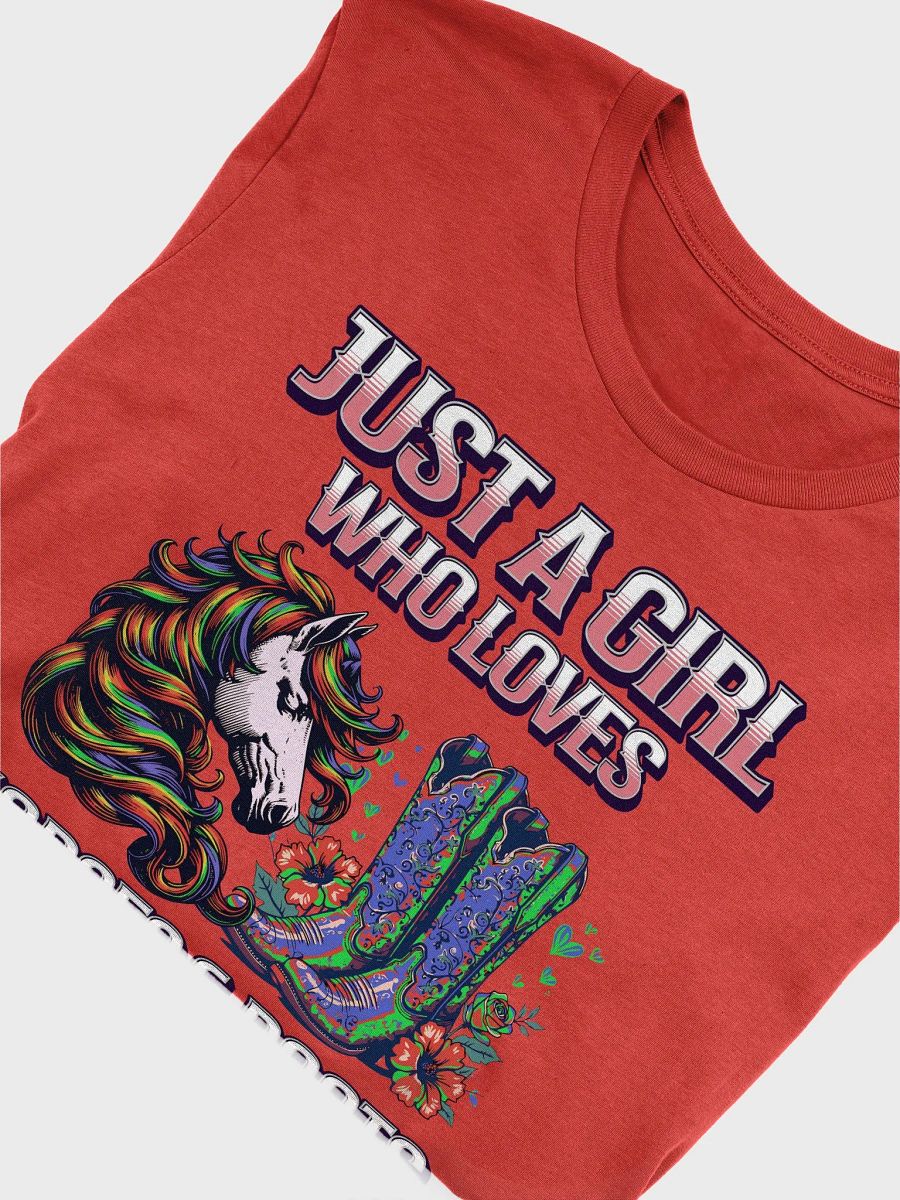 Just A Girl Who Loves Horses And Boots Equestrian Tee product image (27)