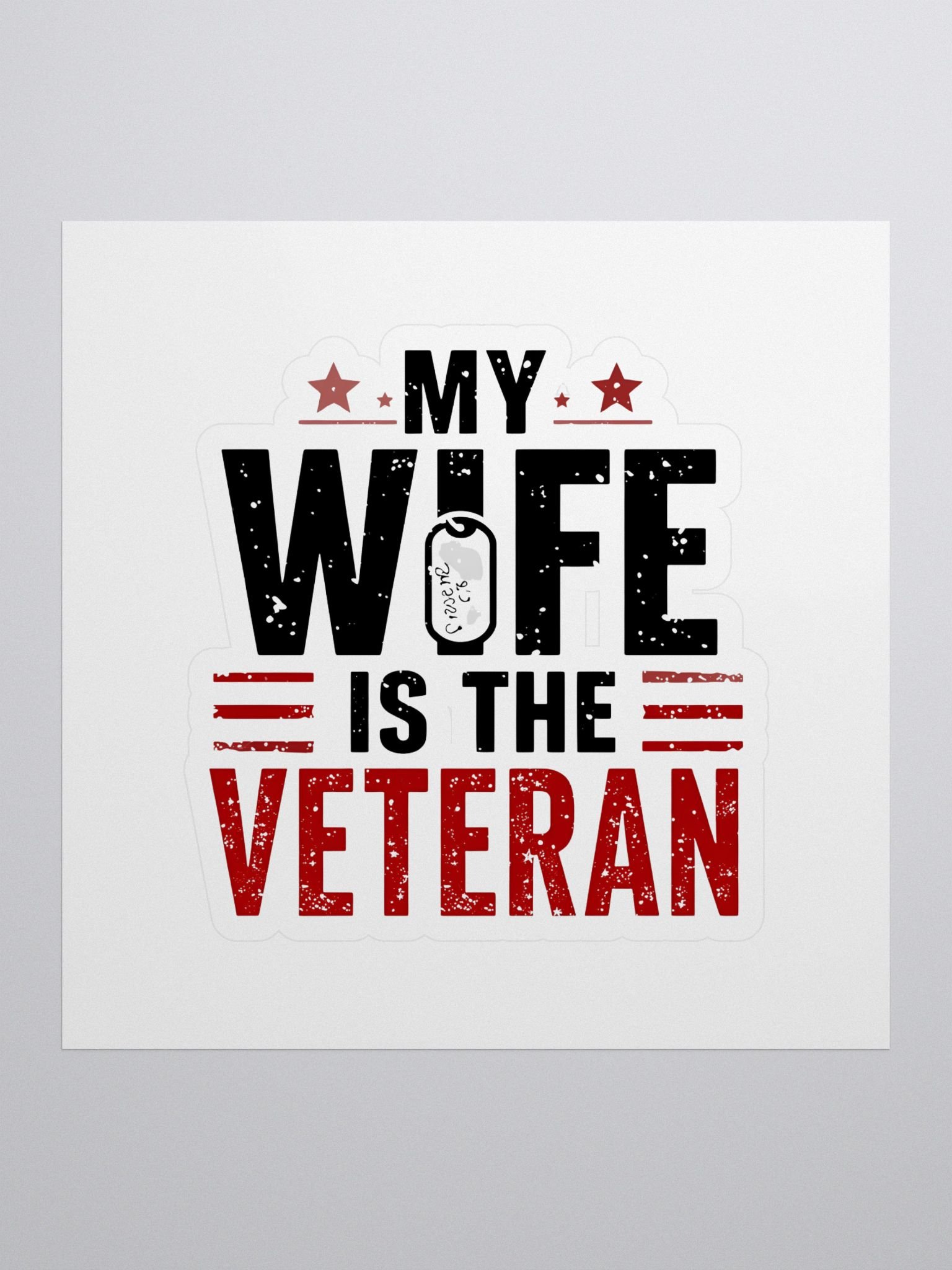 My Wife Is The Veteran Vinyl Sticker product image (1)