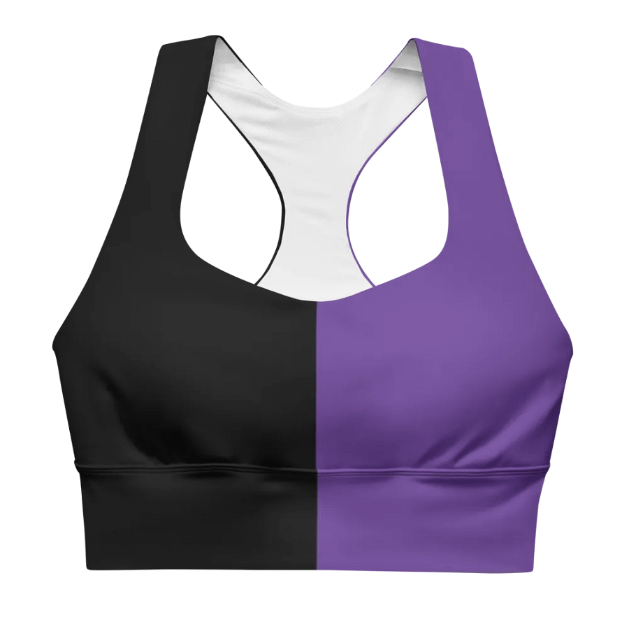 Black & Purple - Longline Sports Bra product image (3)