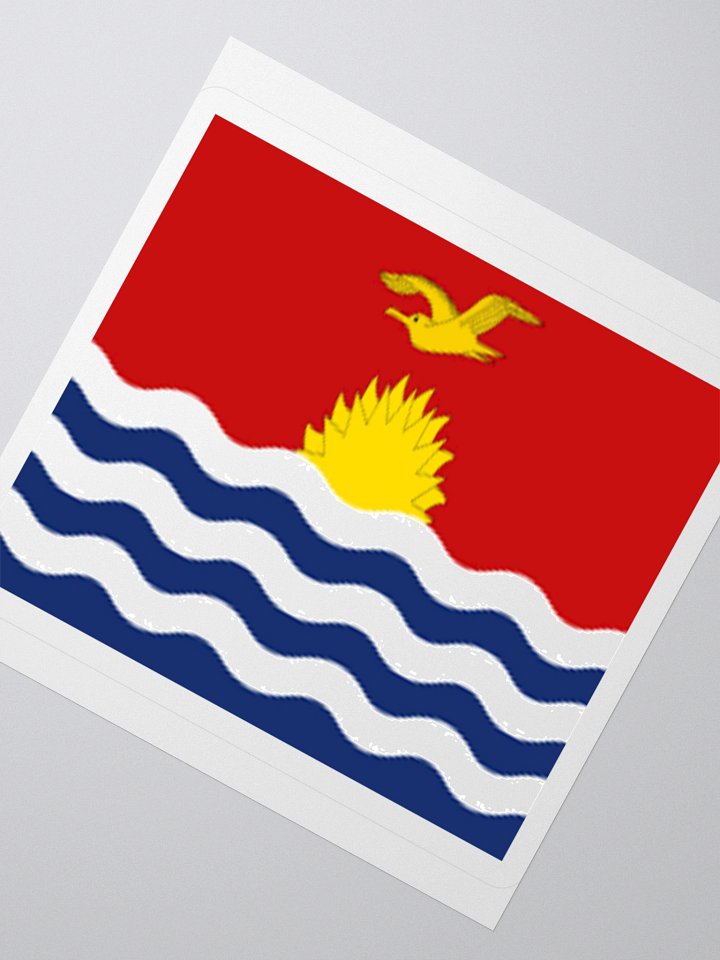 Kiribati Flag Sticker | Frigate Bird Sun Design | Durable Vinyl | 3 Sizes product image (5)