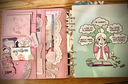 Inside my Aura Estelle @scribbleprintsco with Erin Condren weekly and daily is planner bliss