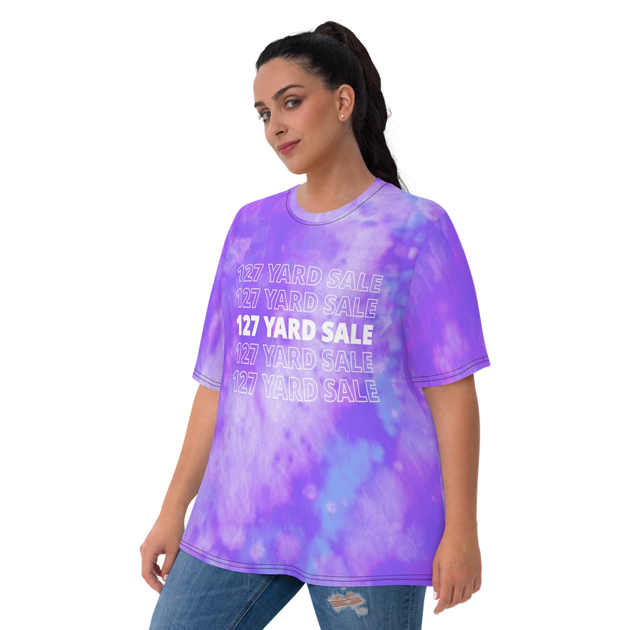 127 Yard Sale (2024) - All-Over Lavender Blue Tie-Dye Print Women's Crew Neck T-Shirt product image (15)