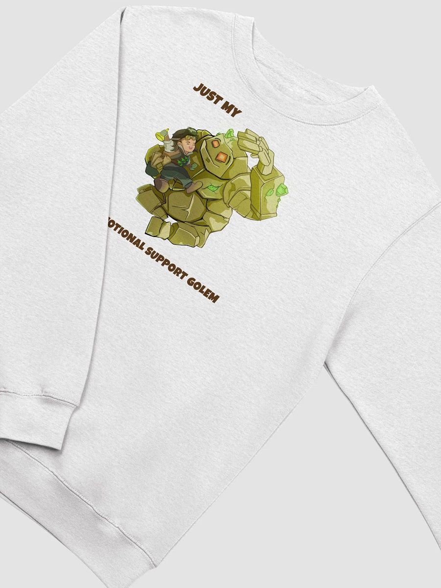 Emotional Support Golem & Alchemist Crew-neck Sweatshirt for gamers and pet lovers product image (8)