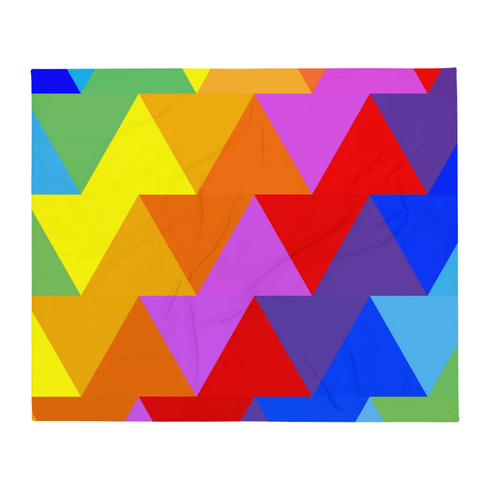 Multi-colored Triangles Geometric Pattern Blanket product image (2)