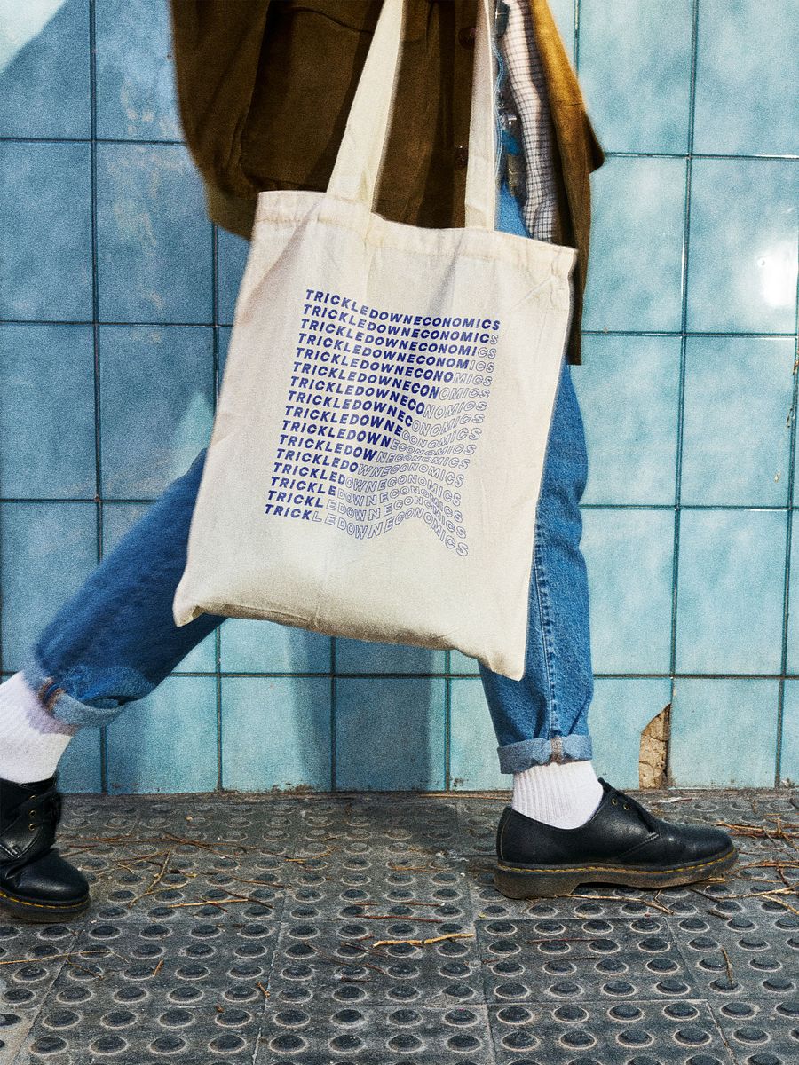 Trick Economics Tote (blue text) product image (3)