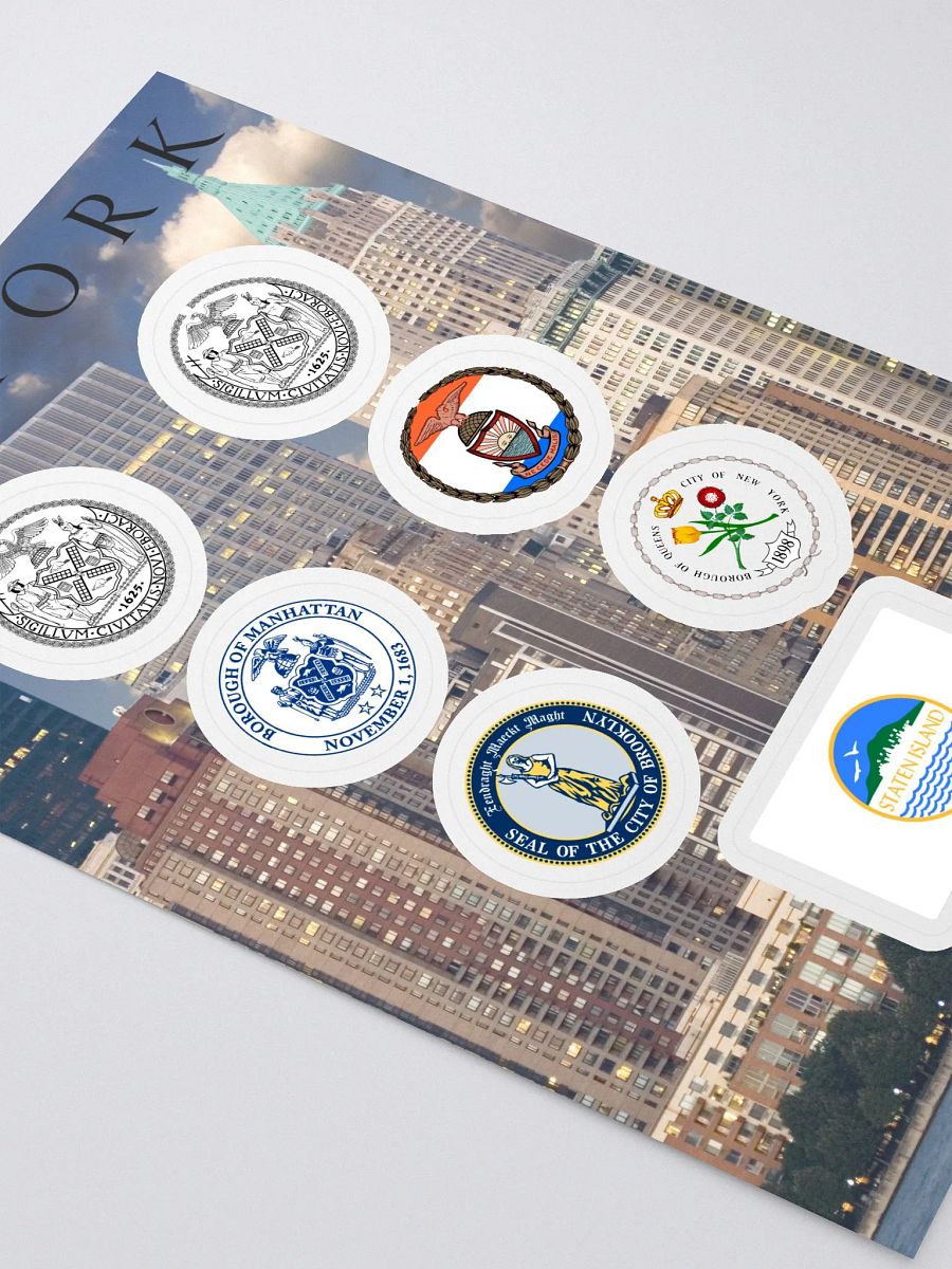 "NYC" 5 Borough Sticker Sheet product image (2)