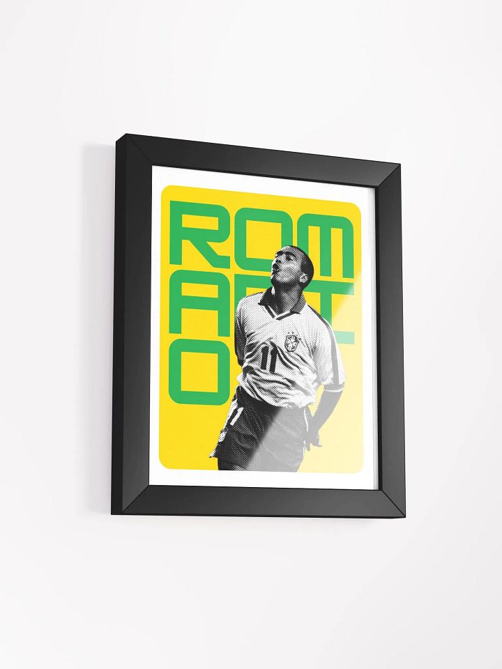 Romario BW Brazil Name Art Framed Print product image (2)
