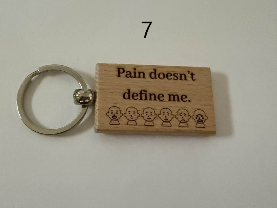 Wooden Engraved Illness Awareness Keychains | Chronic Pain, Cancer, & More  (4) product image (7)