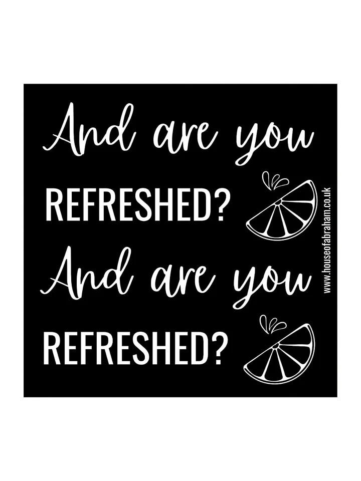 And Are You Refreshed? - Black Sticker product image (1)