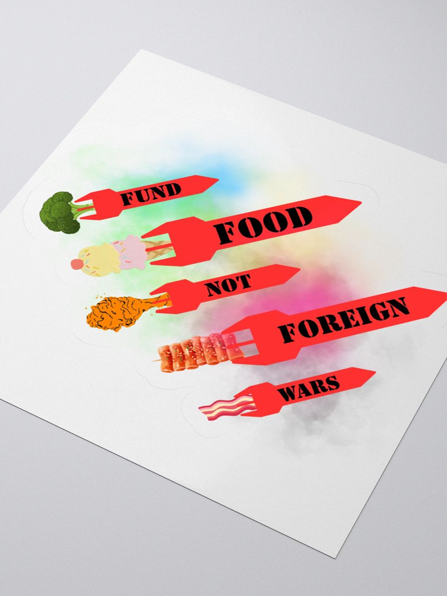 LIMITED - JULY 2025 - FOOD NOT WAR STICKERS product image (9)
