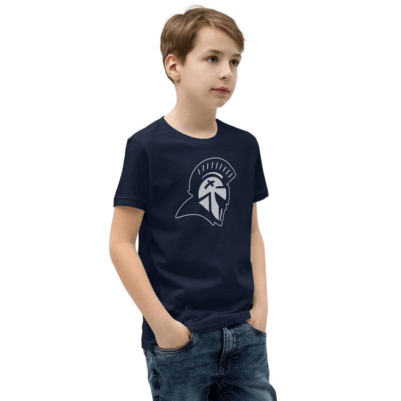 YOUTH - CRESTMONT WARRIOR T-SHIRT ON ATHLETIC NAVY