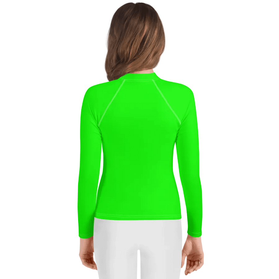 Wild Green Neon Youth Rash Guard product image (4)