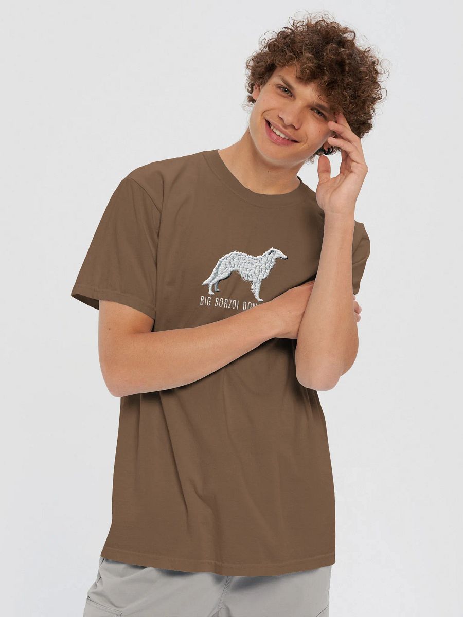 Big Borzoi Don't Cry T-Shirt(Embroidered) of a Borzoi(White) product image (21)
