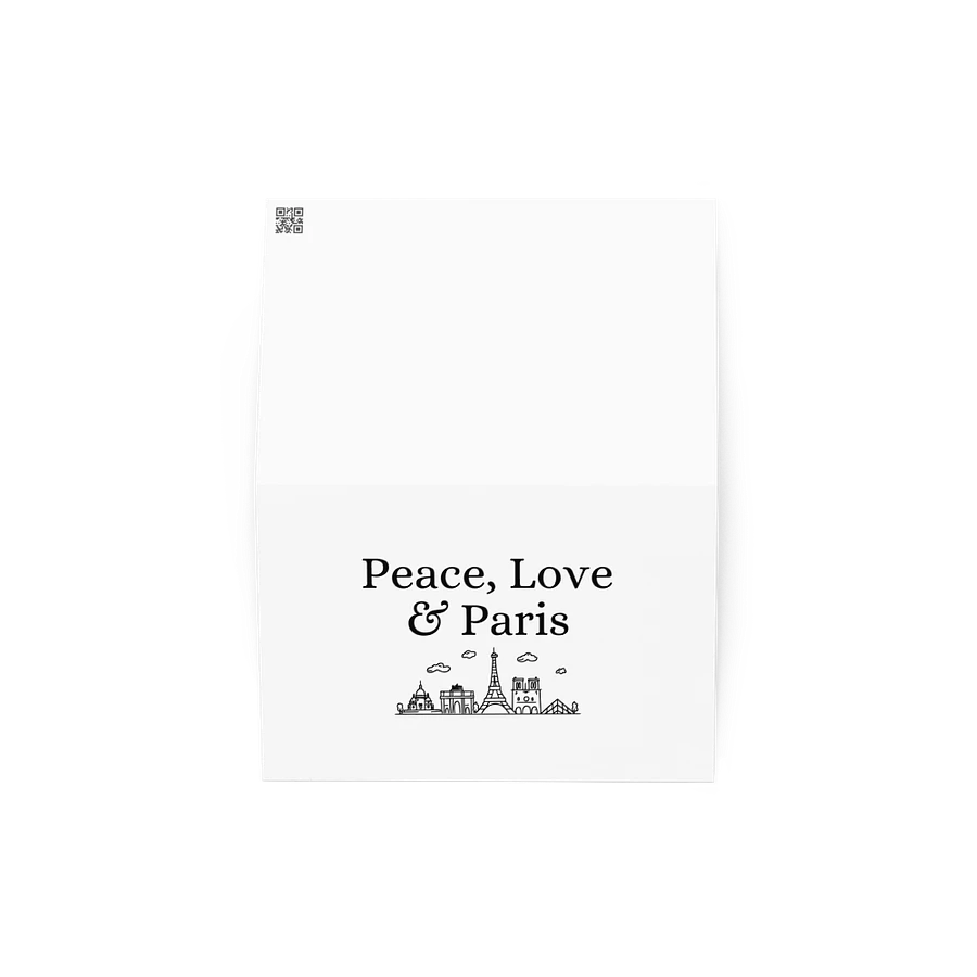 Peace, Love and Paris with Monuments Greeting Card | Thank-You Note product image (4)