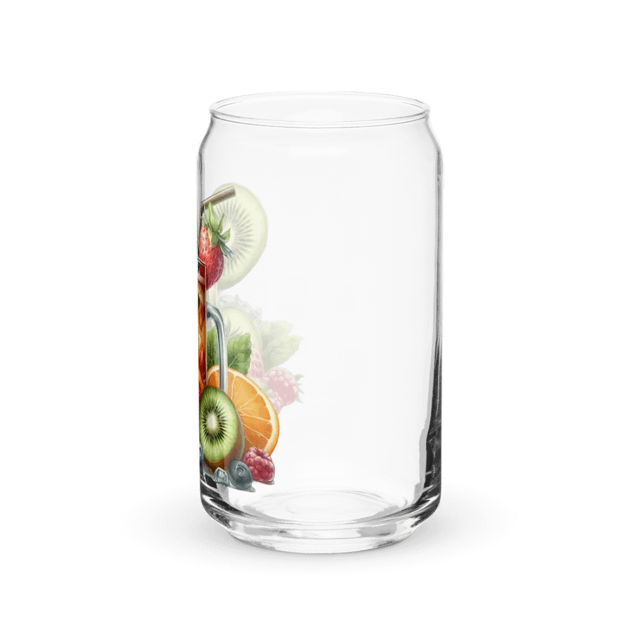 Fruit juice with fruit slice mixed water affect design-04-Can-Shaped Glass product image (9)
