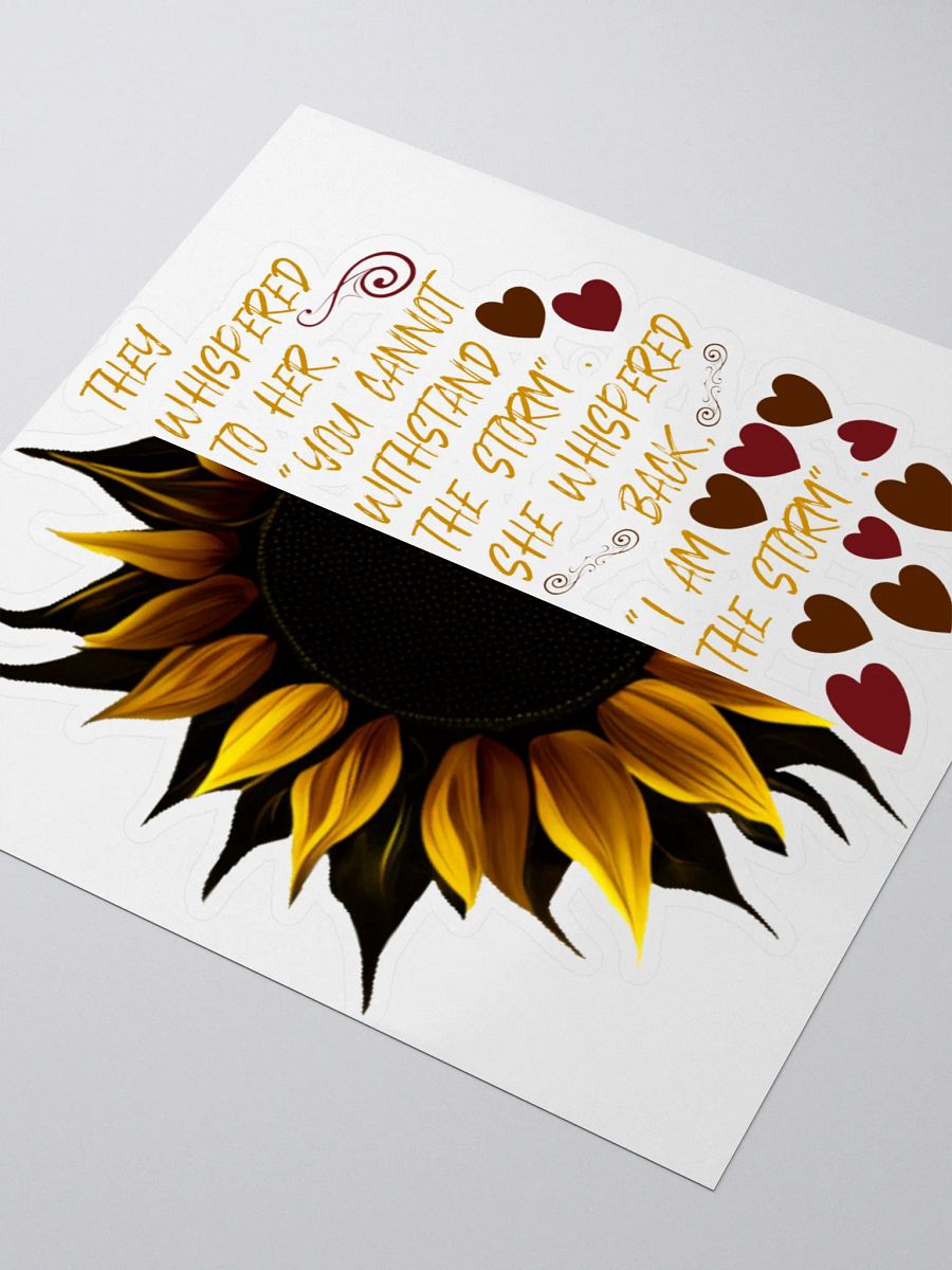 I Am the Storm Sunflower Sticker product image (3)