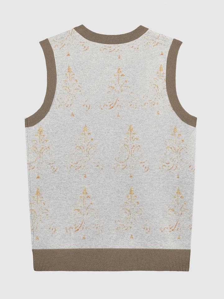 Customizable Jacquard V-Neck Vest product image (2)