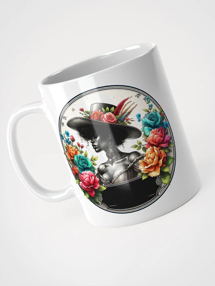 Floral Elegance White Glossy Mug product image (2)