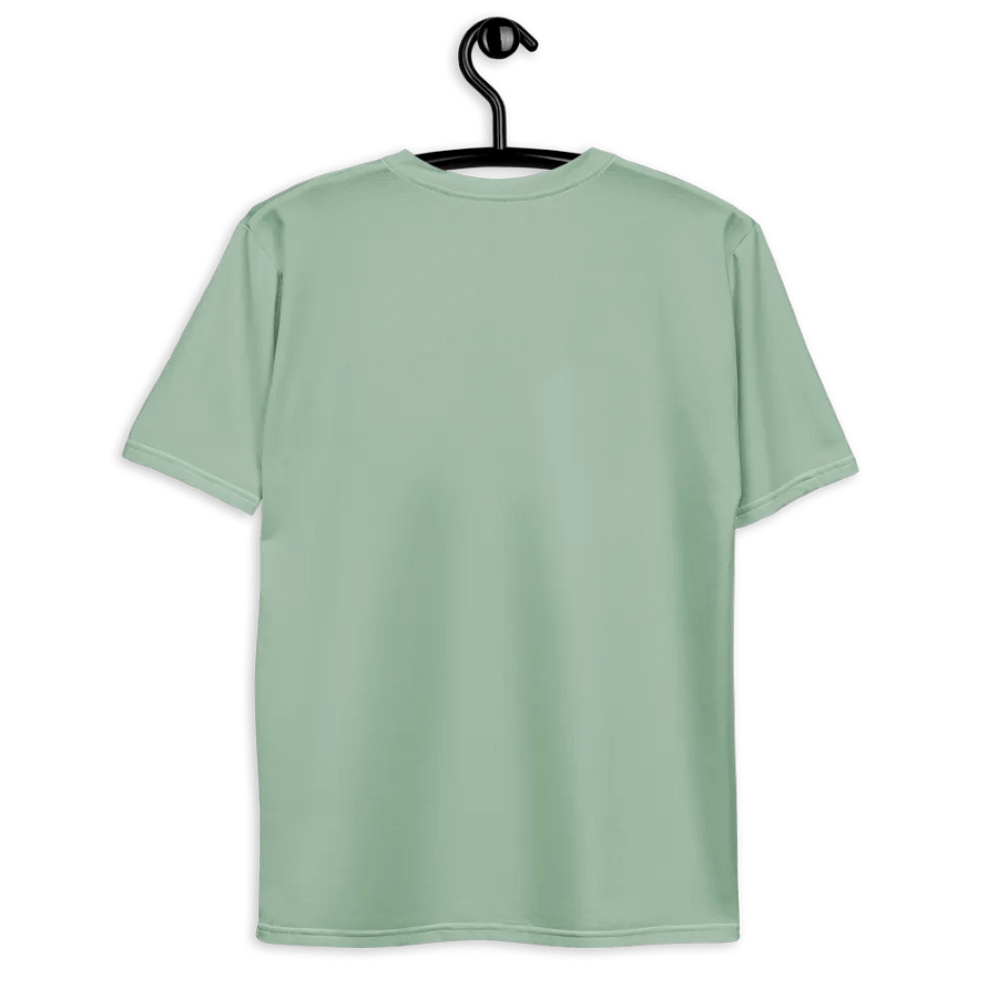 Plain Light Sage Green Soft Summer Men's Crewneck Polyester Heavyweight Premium T-Shirt by Treasure Pie product image (9)