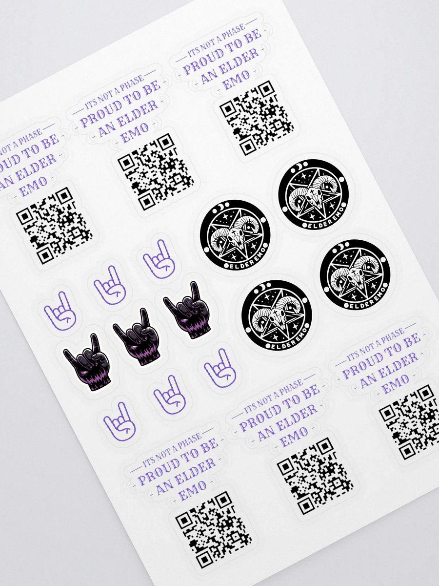 Elder Emo QR Code Sticker Sheet product image (3)