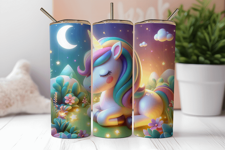 Dreamy Unicorn Stainless Steel Tumbler product image (2)