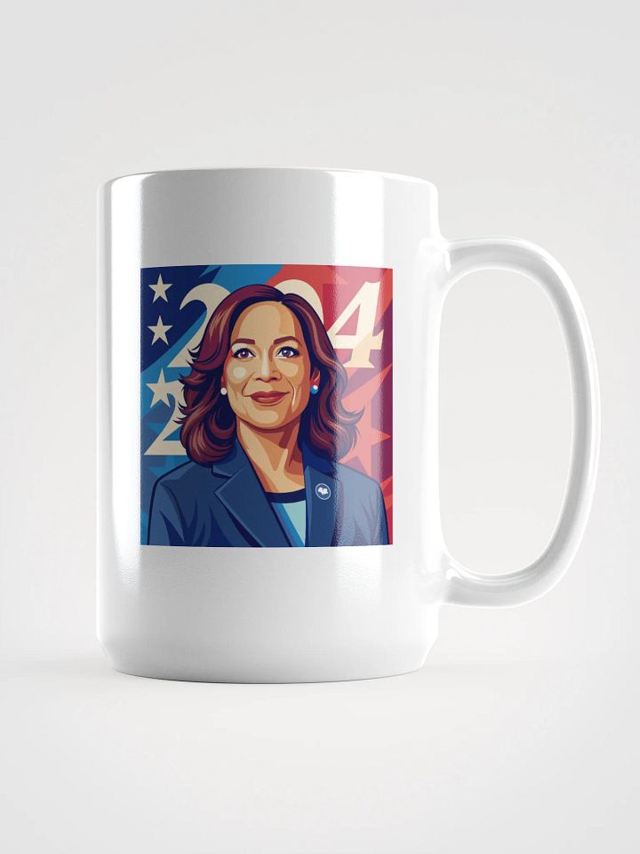Kamala Harris 2024 Patriotic White Glossy Mug product image (1)