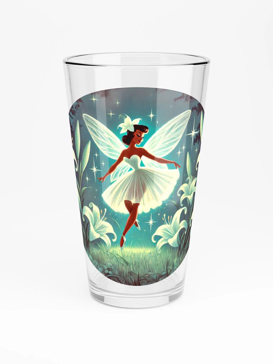 Enchanted Lily Fairy 16 oz Glass -Fairytale Glassware product image (3)