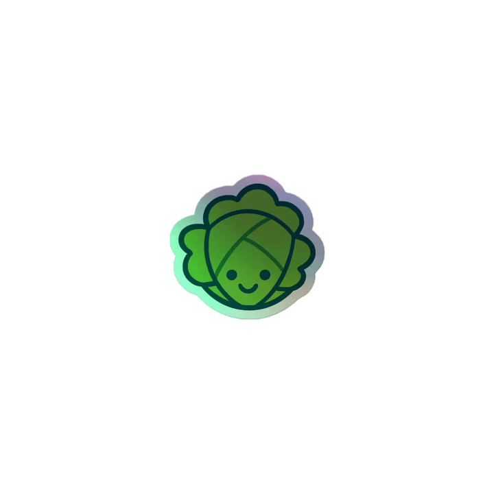 Holographic lil cabbo sticker product image (1)