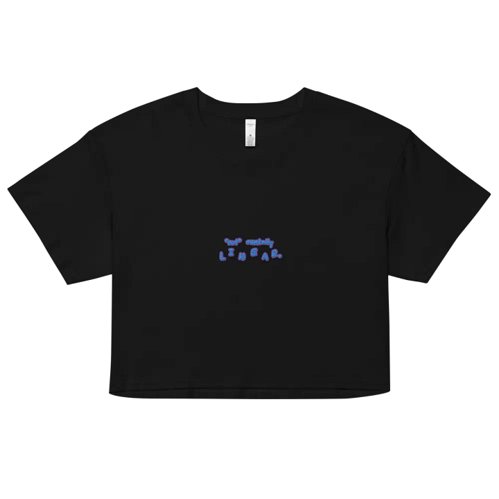 *not* mentally linear (violet bubble design) embroidered cotton crop top product image (1)