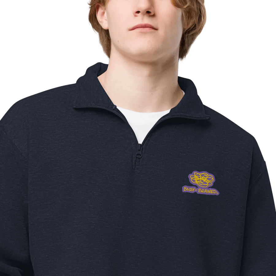 BUSY-BRAINED (tulip design) embroidered quarter zip product image (15)