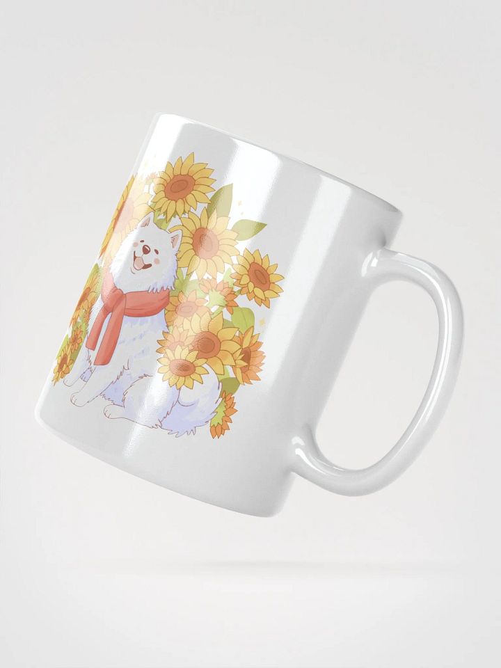 Sunflower Samoyed Pup Double Vision Mug product image (2)