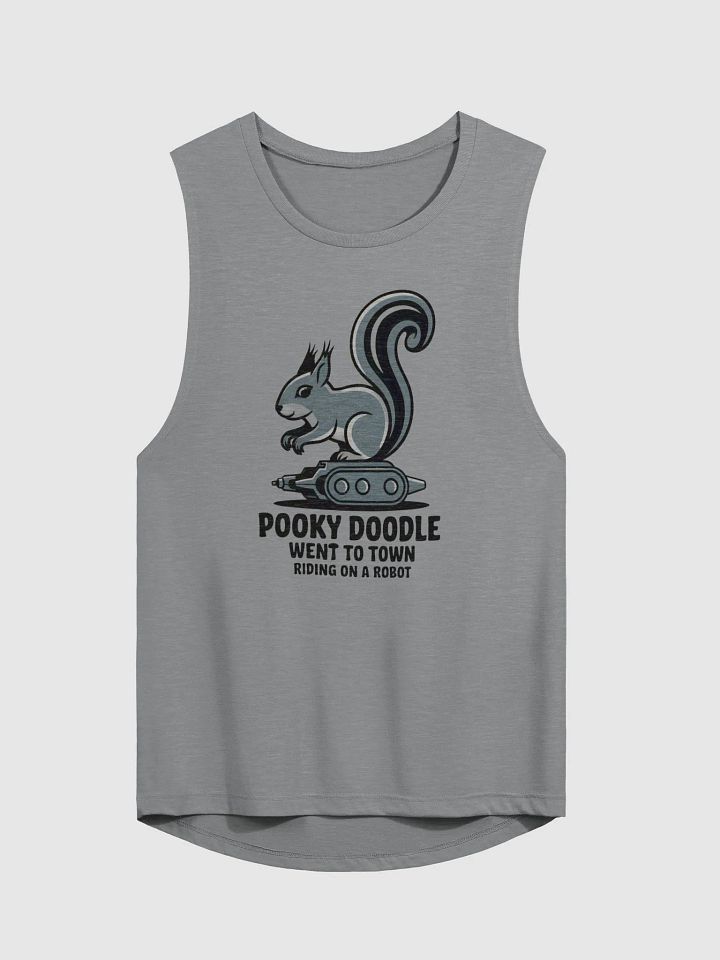 Pooky Doodle Riding on a Robot Women's Muscle Tank product image (1)