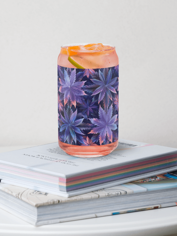 Cannabis - Indica Dreams- Design on 16 oz Can-Shaped Glass product image (2)