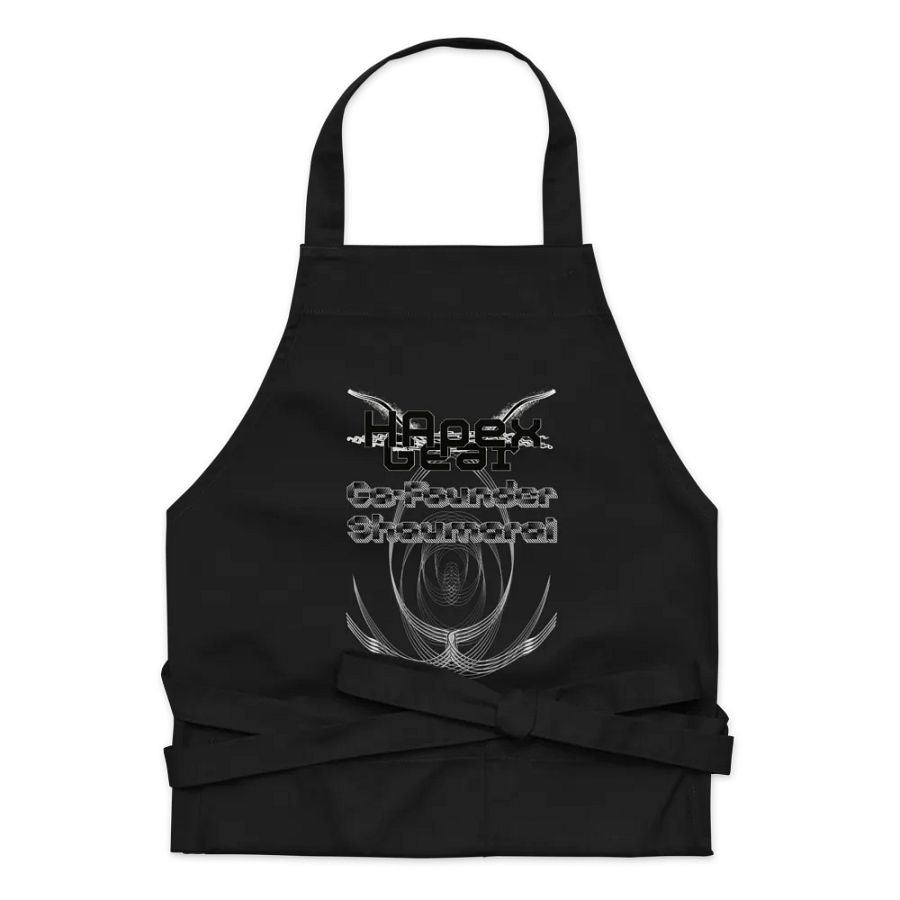 Organic Cotton Apron - Co Founder Shaumarai - Black HApex Gear Black Logo product image (6)