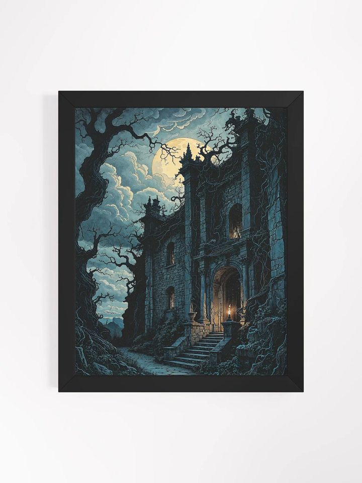 Gothic Moonlit Manor Framed Print product image (4)