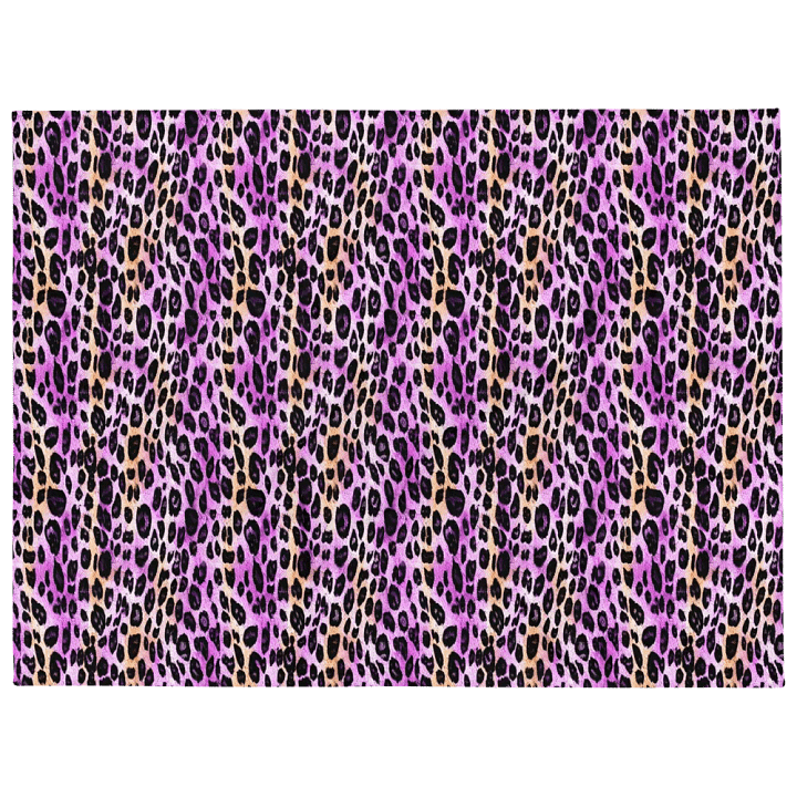 Purple Beige Leopard Blanket product image (1)