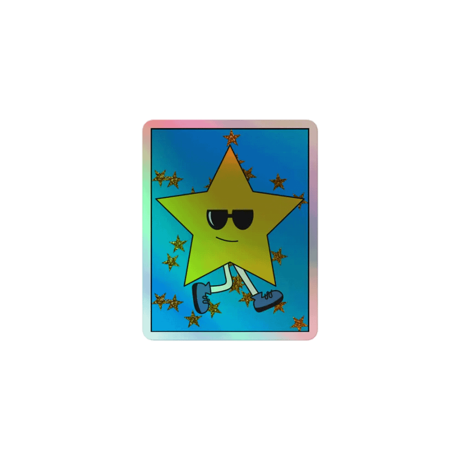 Positive Vibes with NCD" Holographic Sticker – Shine with Positivity! product image (1)