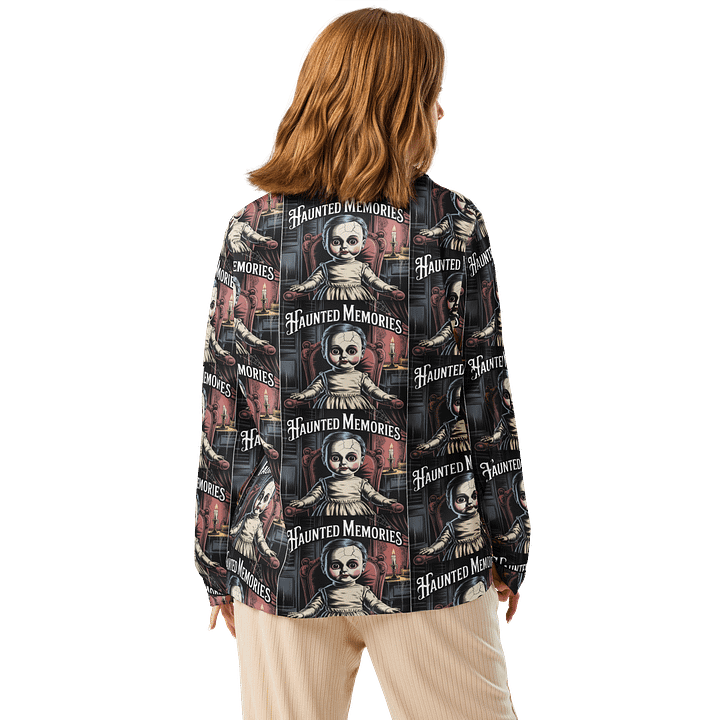 Midnight Veil Designs All-Over Print Women's Long Sleeve Pyjama Top - Haunted Memories product image (2)