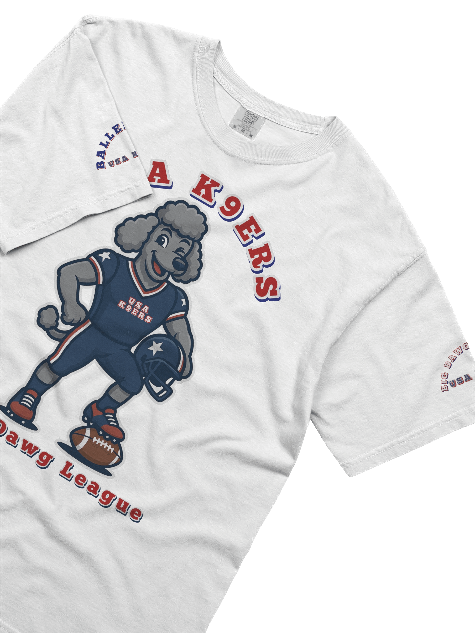 Unisex Heavyweight T-Shirt Gray Poodle USA K9ERS product image (4)