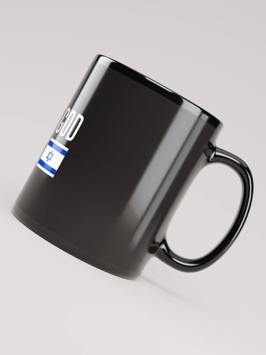 I Love God, God Loves Israel Black Mug product image (5)
