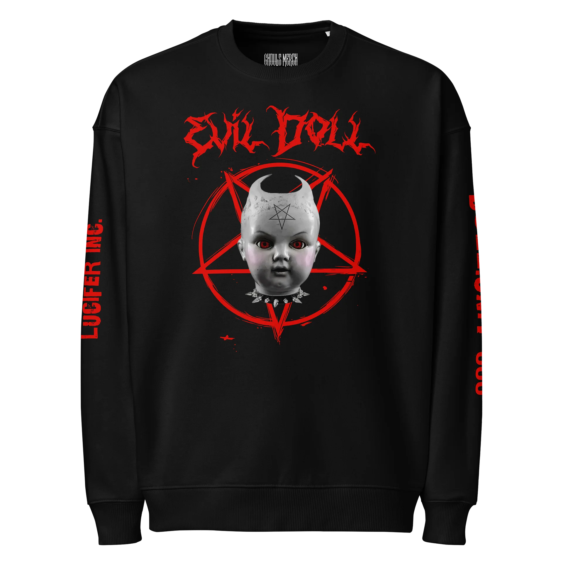 Evil Doll Unisex Organic Oversized Sweatshirt product image (1)