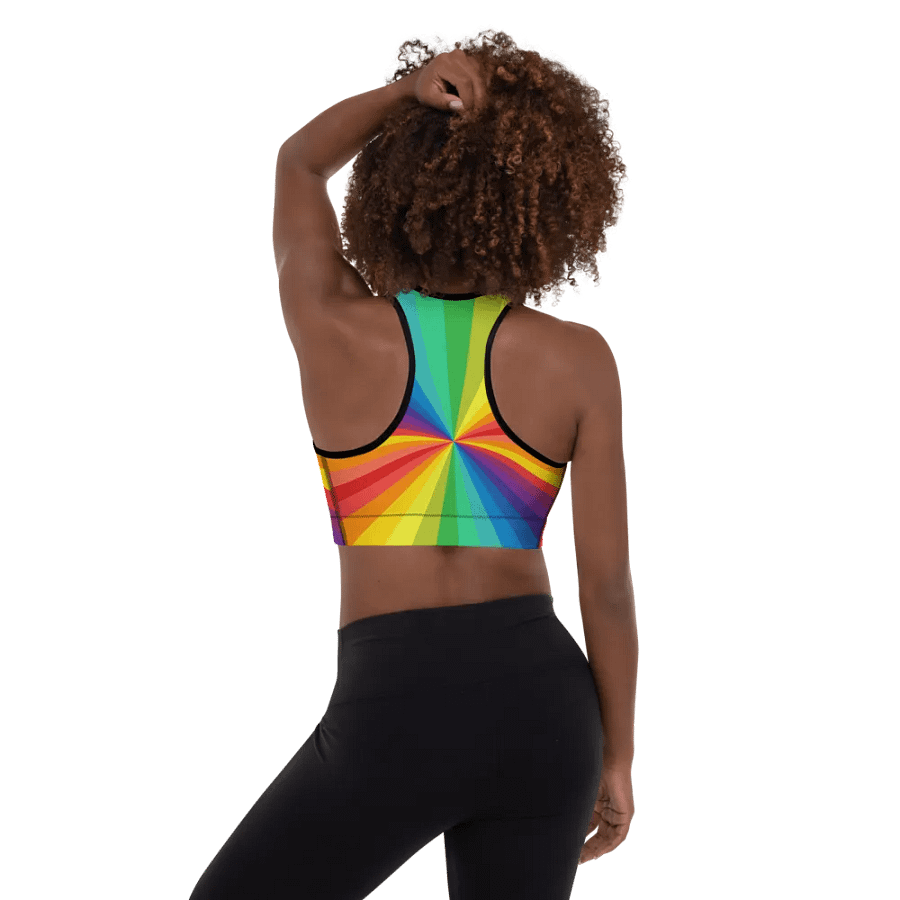 Trippy Rainbow Sport Bra product image (3)
