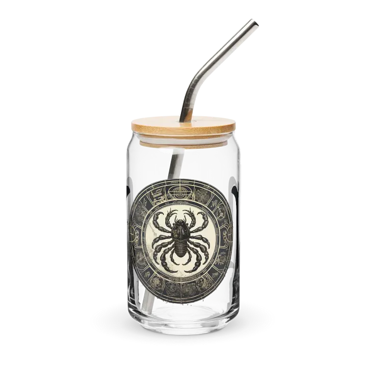Scorpio Zodiac Glass Can Sipper product image (2)