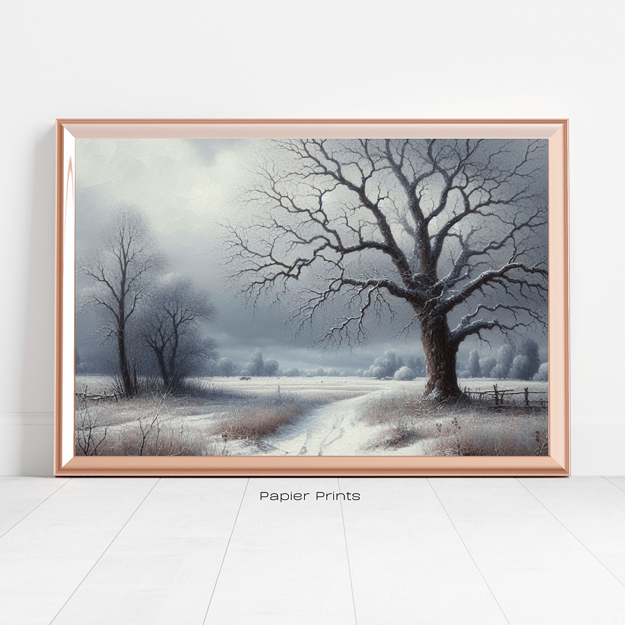 Moody Country Winter Forest Landscape Painting product image (2)