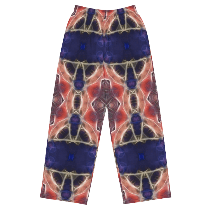 Peachy and Yellow Kaleidoscope Wideleg Pants product image (1)