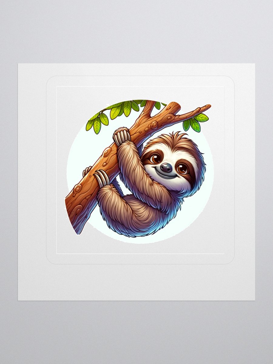 Smiling Sloth Kiss Cut Stickers product image (2)