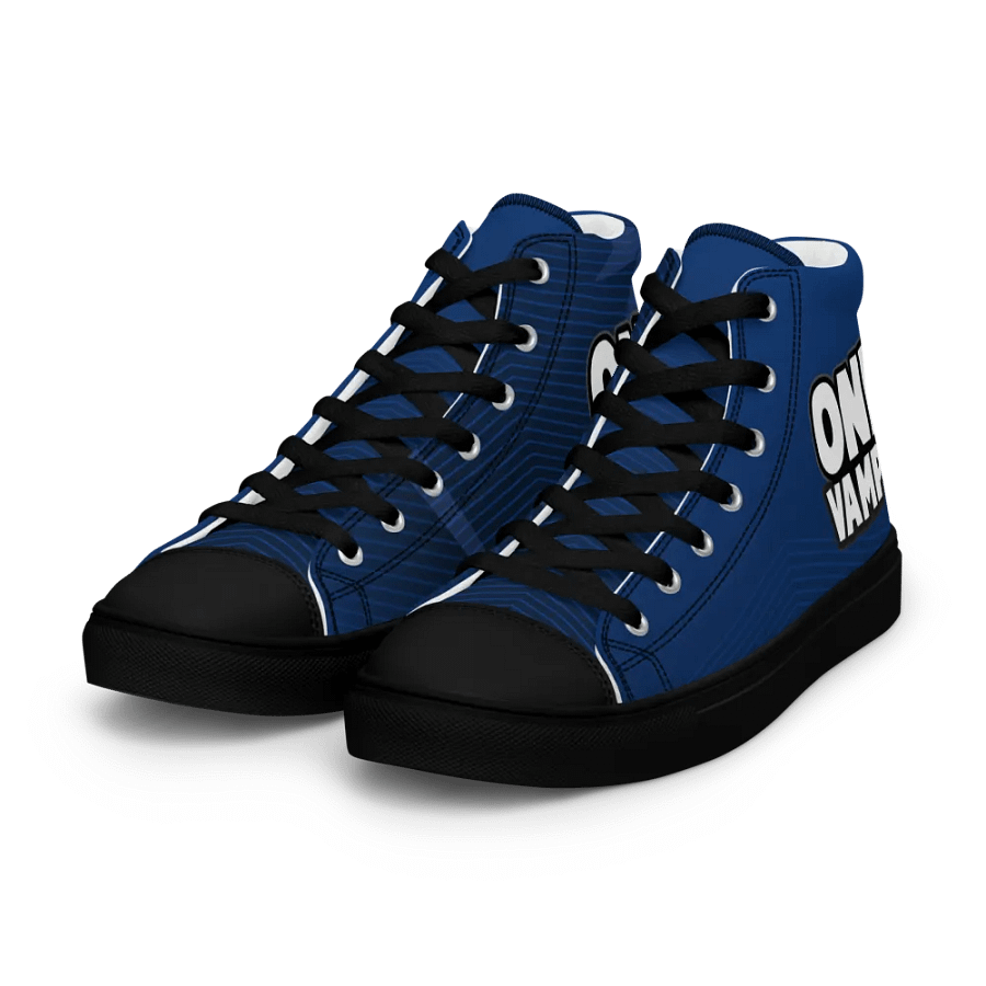 Men's High Top Canvas Shoes OneVamps Blue dark color product image (8)