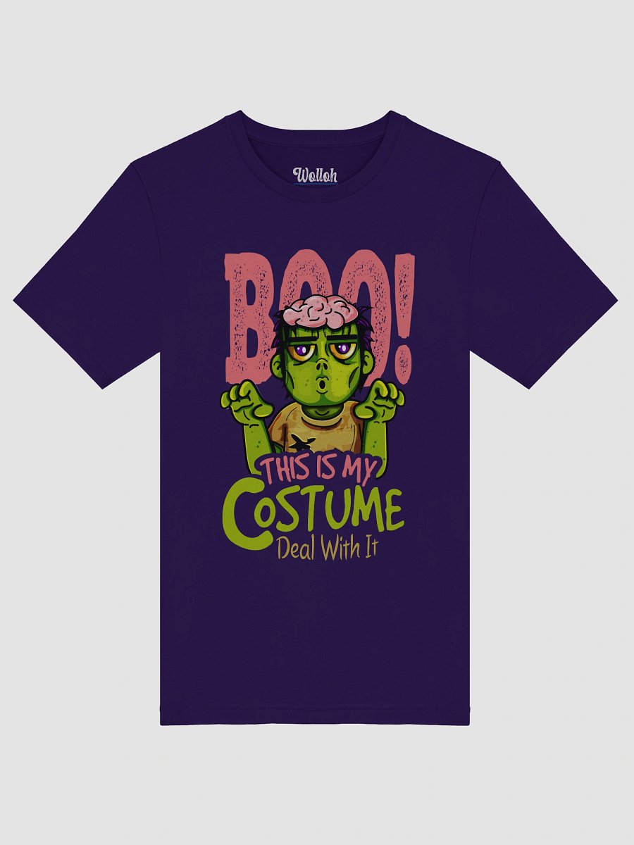 Boo This Is My Costume Funny Zombie Halloween T-Shirt – Cartoon Lazy Costume Tee product image (18)