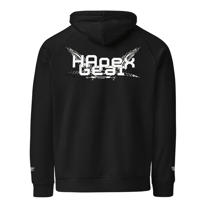 Unisex Eco Raglan Hoodie - White HApex Gear White Logo product image (1)